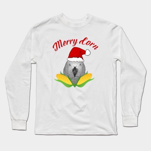 Merry Corn Long Sleeve T-Shirt by Einstein Parrot